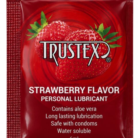 Саше/Лубрикант на водній основі Trustex Strawberry зі смаком полуниці, 6 мл