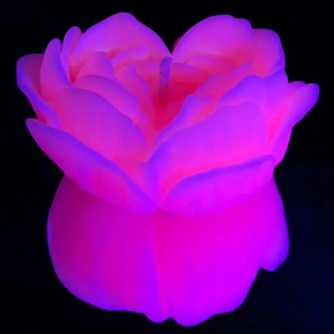 Свічка троянда люмінесцентна GlowKink 62 г, низькотемпературна, L, для БДСМ, персикова