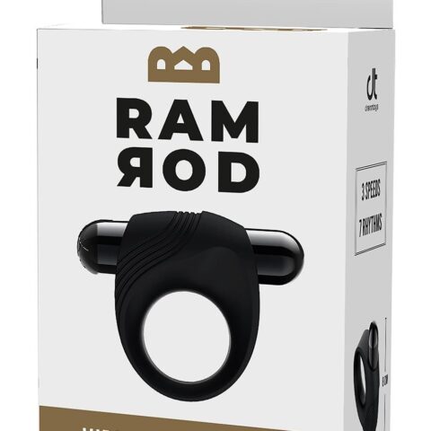 Ерекційне кільце з вібрацією Dream Toys Ramrod чорне, 8 х 3.2 см