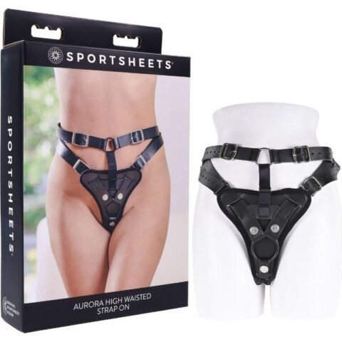 Трусики для страпонів Sportsheets Aurora High Waisted чорні