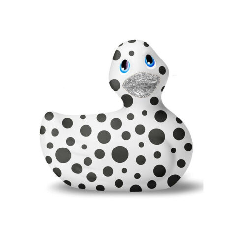 Качка-вібратор I Rub My Duckie, біла в чорну крапку