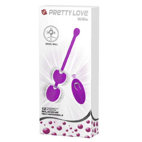 Вагінальні кульки Pretty Love з вібрацією та пультом, фіолетові