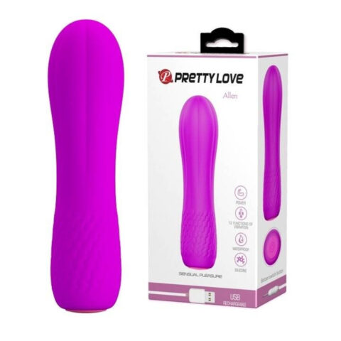 Вагінальний вібратор Pretty Love Allen, фуксія, 11,6 × 3,1 см