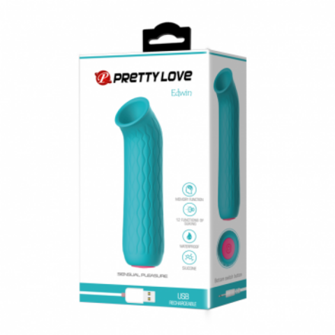 Вакуумний стимулятор Pretty Love Ford, блакитний, 11,6 × 2,3 см