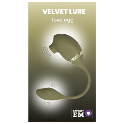 Вакуумний стимулятор клітора з вібруючим хвостиком для точки G Sweet Em Velvet Lure, зелений