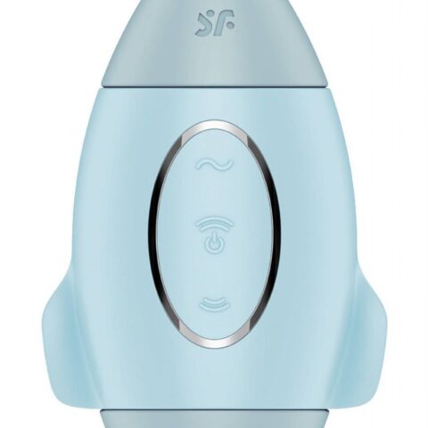 Вакуумний вібратор подвійної дії у вигляді Ракети Satisfyer Mission Control, блакитний