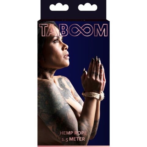 Мотузка для зв'язування конопляна Taboom Вondage Ropes, 1.5 метра, 7 мм