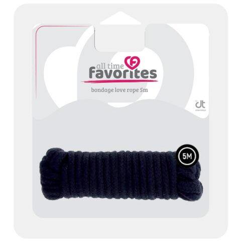 Веревка для бондажа Dream Toys All Time Favorites черная, 5 м