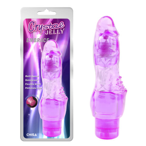 Вібратор Chisa Crystal Jelly Embrace з рельєфом в області клітора для додаткової стимуляції