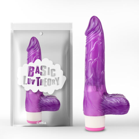 Вібратор ребристий Chisa Basic Luv Theory, фіолетовий, 20 cм