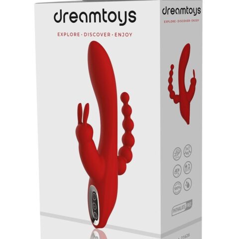 Вібромасажер потрійний Dream Toys Red Revolution Hera червоний