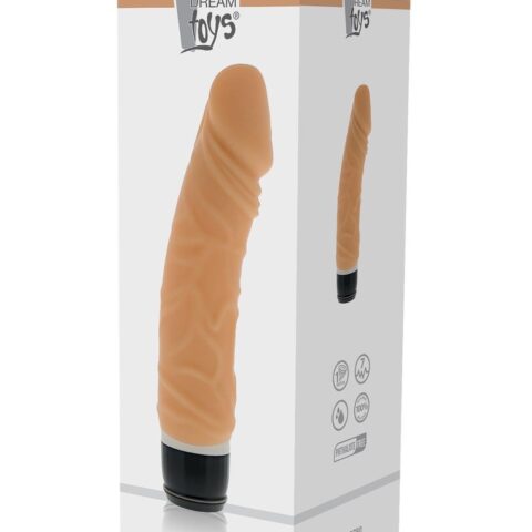 Вібромасажер класичний реалістичний на батарейках DreamToys VIBES OF LOVE, бежевий
