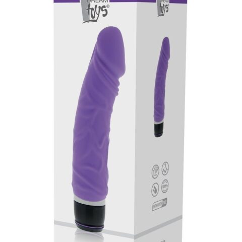 Класичний вібромасажер реалістичний на батарейках DreamToys VIBES OF LOVE, фіолетовий