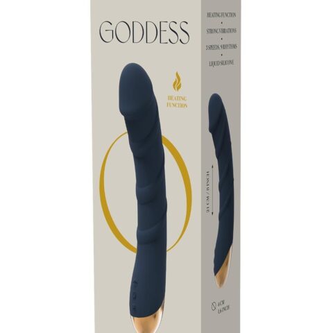 Вібратор з функцією нагріву та рельєфом Dream Тoys Goddess Collection Atlas синій