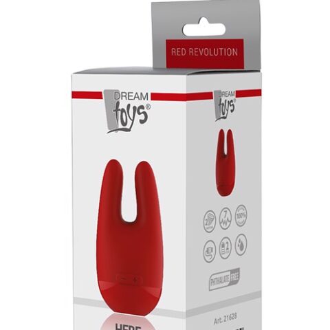 Вібростимулятор Dream Toys RED REVOLUTION для клітора та сосків, червоний