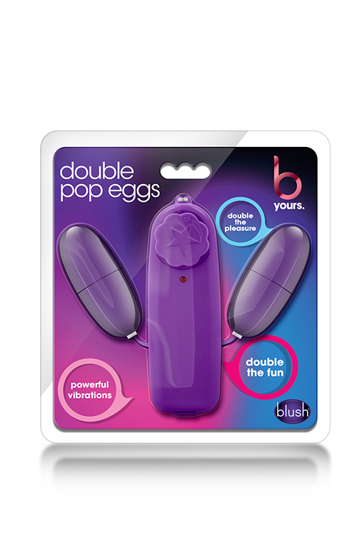Віброяйце подвійне Blush B yours double pop eggs plum, фіолетовий - Зображення 5