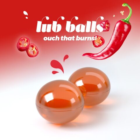 Бразильські вибухові кульки для масажу Crushious Lub Balls Ouch That Burns! розігрівають з перцем