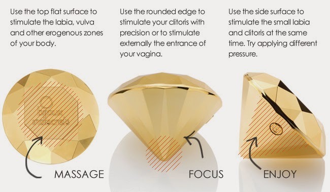 Діамант вібратор Bijoux Indiscrets Twenty One Vibrating Diamond золотистий - Зображення 9