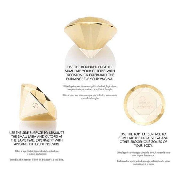 Діамант вібратор Bijoux Indiscrets Twenty One Vibrating Diamond золотистий - Зображення 8