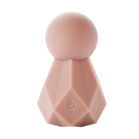 Вібратор для клітора Sweet Em Crystal у формі кристала з гранями, рожевий, 8 × 4,8 см