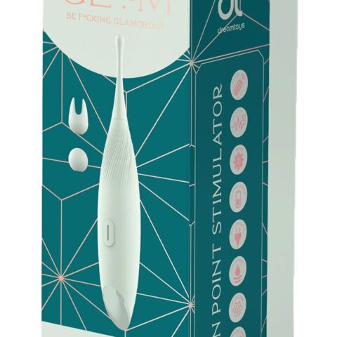 Вібратор для кліторальної стимуляції Dream Toys Glam Pin Point Stimulator, з двома насадками, м'ятний