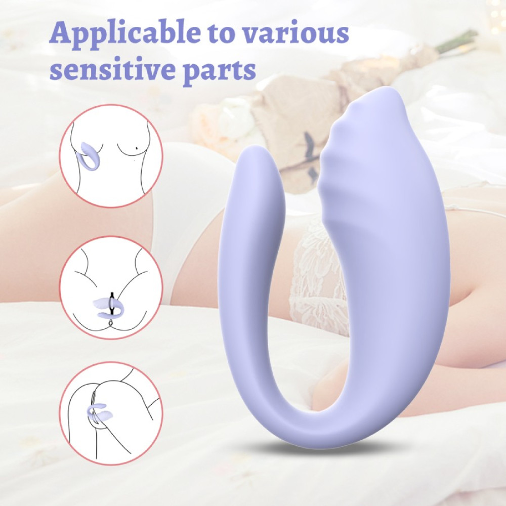 Вібратор для пар Every Night Toys Anthea з пультом, лавандовий, 19,8 х 6,3 см - Зображення 3