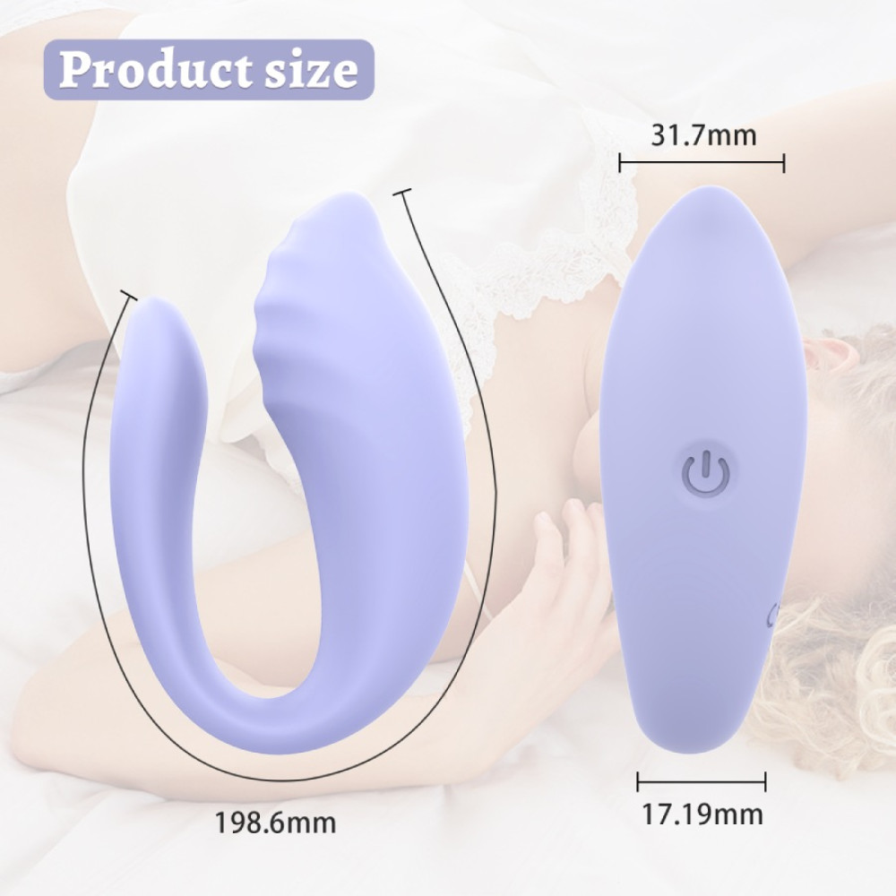 Вібратор для пар Every Night Toys Anthea з пультом, лавандовий, 19,8 х 6,3 см - Зображення 4