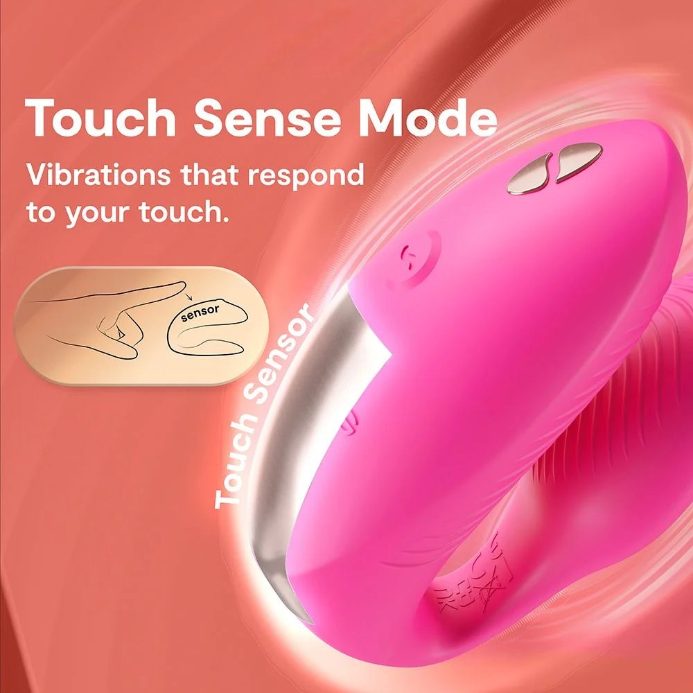 Вібратор для пар We-Vibe Chorus Pro Electric Pink з пультом і додатком, рожевий - Зображення 8
