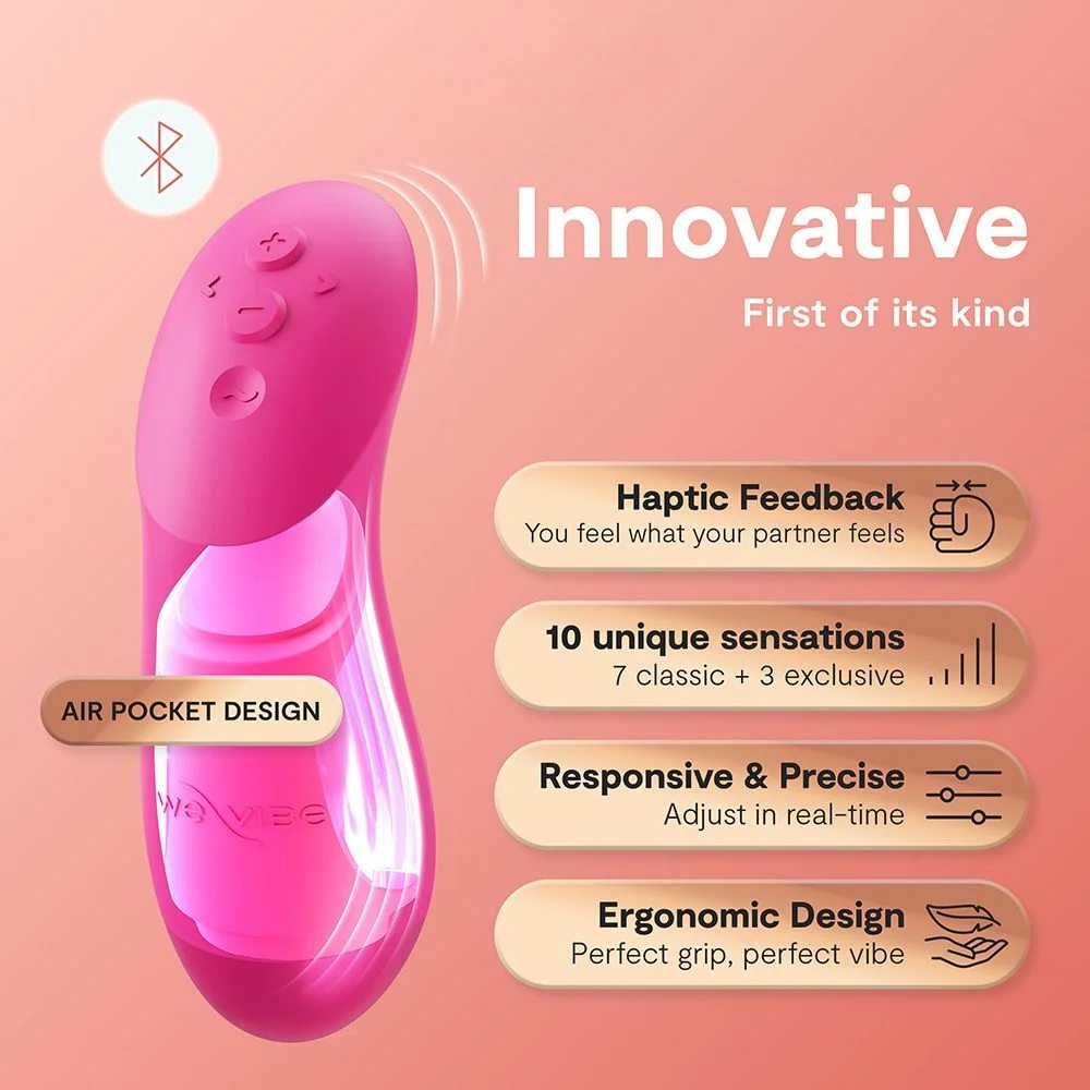 Вібратор для пар We-Vibe Chorus Pro Electric Pink з пультом і додатком, рожевий - Зображення 10