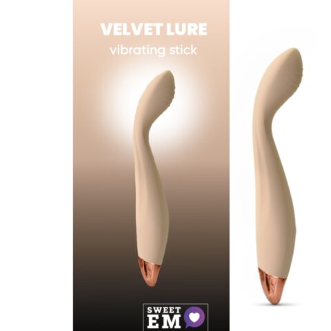 Вібратор для стимуляції точки G та клітора Sweet Em Velvet Lure, ніжно жовтий