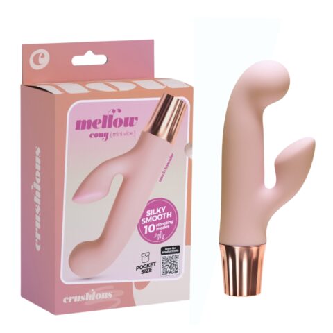 Вібратор-кролик CRUSHIOUS Mellow Cony, рожевий, 13,5 х 2,5 см