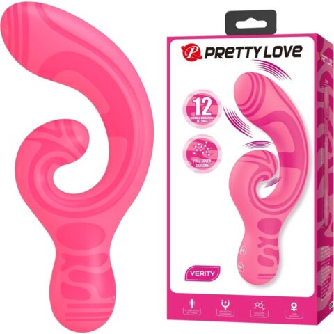 Вібратор-кролик Pretty Love Verity, рожевий, 12.5 см х 3.1 см