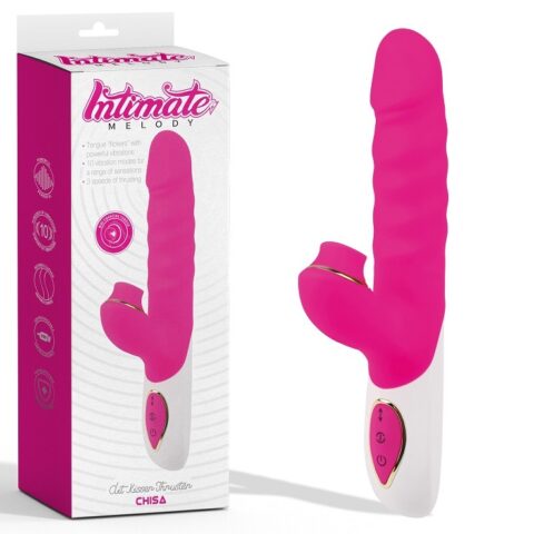 Вібратор кролик із вакуумною стимуляцією CHISA Intimate Melody Clit Kisser THruster, рожевий