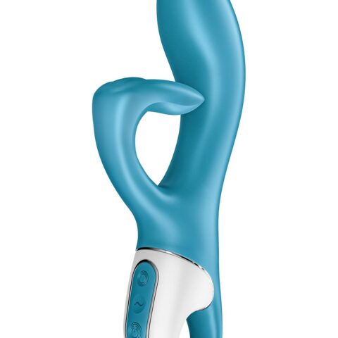 Вібратор кролик Satisfyer Embrace Me з потрійним відростком для стимуляції клітора, блакитний
