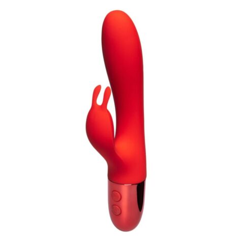Вібратор кролик Every Night Toys з відростком для стимуляції клітора, червоний