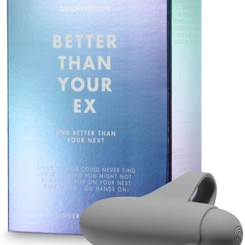 Вібратор на палець Bijoux Indiscrets Better Than Your Ex, 10 режимів, перезаряджуваний, сірий