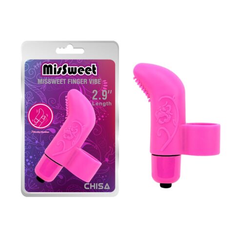 Вібратор для клітора на палець Chisa Mis Sweet Finger Vibe з рельєфом, рожевий