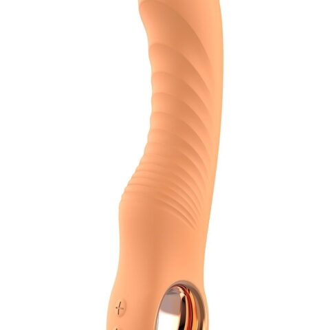 Вібратор ребристий Dream Toys Glam Flexible Ribbed Vibe, помаранчевий
