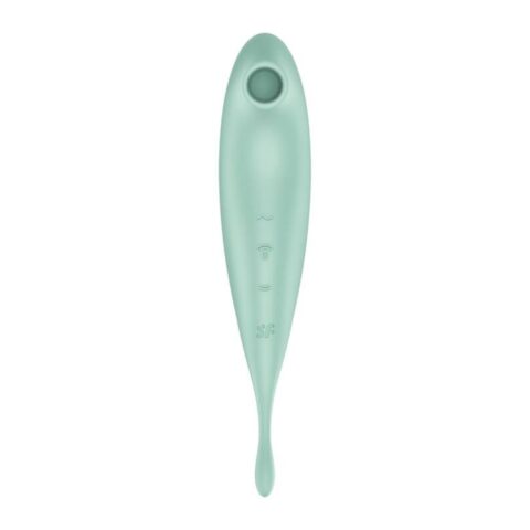 Вібратор із хвильовою стимуляцією Satisfyer Twirling Pro з додатком, м'ятний