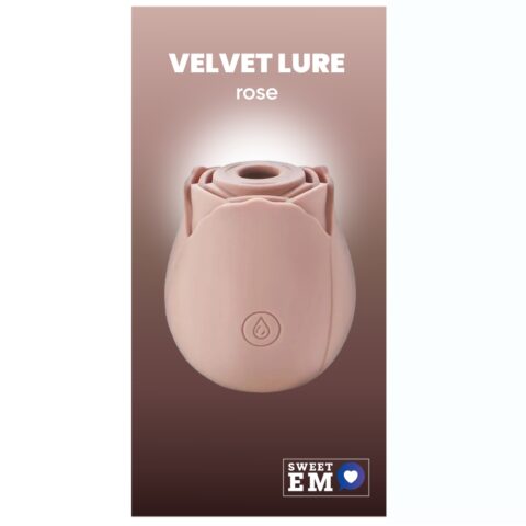 Вакуумний стимулятор клітора у вигляді троянди Sweet Em Velvet Lure, бежевий