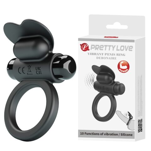 Віброкільце на пеніс PRETTY LOVE DEBONAIRE, чорне