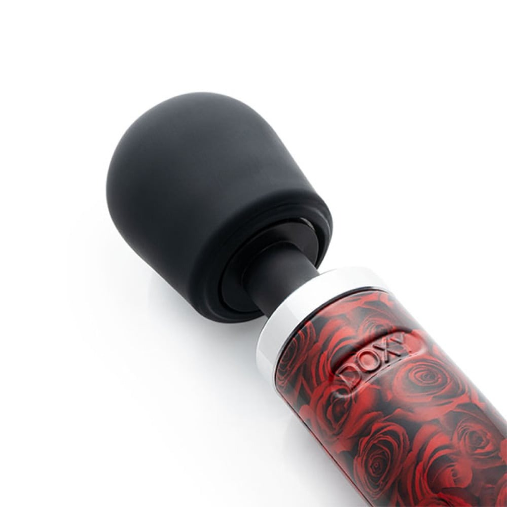 Вібромасажер Doxy Die Cast Rose Pattern, з трояндами, червоний - Зображення 2