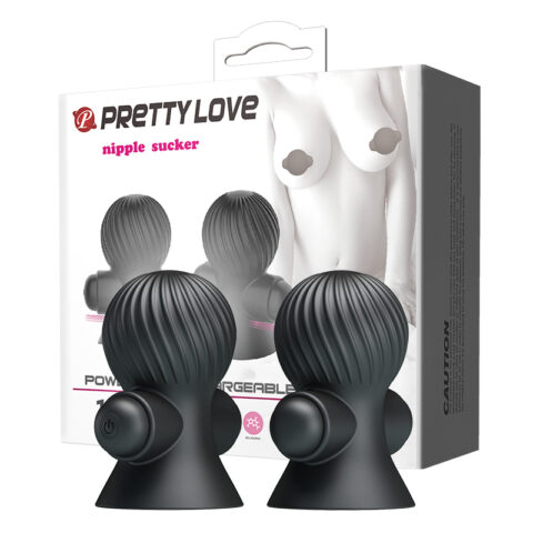 Вібростимулятор для сосків PRETTY LOVE Nipple Sucker, чорний