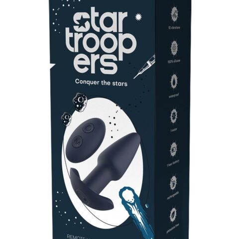 Вібруюча анальна пробка Dream Toys Startroopers Pluto з пультом керування, чорна