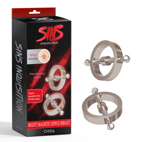 Затискачі для сосків пружинні Chisa Sins Metal, сріблясті