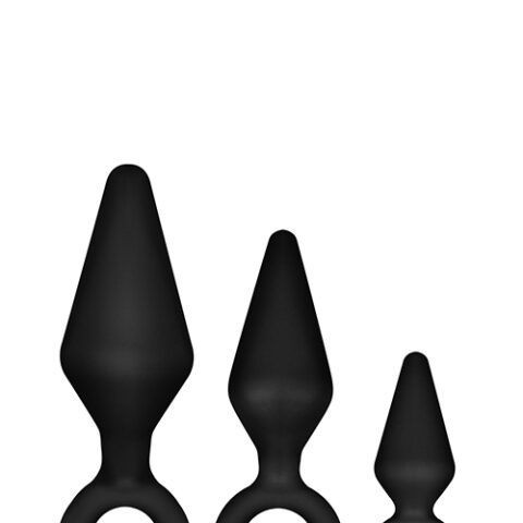 Набір анальних пробок LUXE WEARABLE NIGHT Rimmer Kit BLACK
