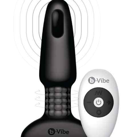 Анальна пробка з вібрацією та пультом керування B-VIBE RIMMING PLUG 2, чорна