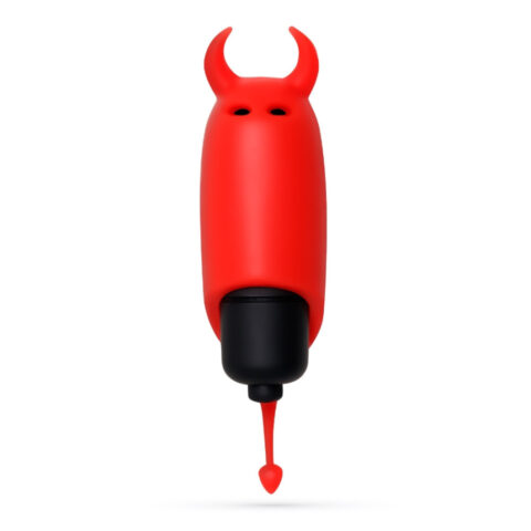 Міні-вібратор віброкуля з насадкою Crushios O-Pet Devil червоного кольору, 9.2 х 2.5 см