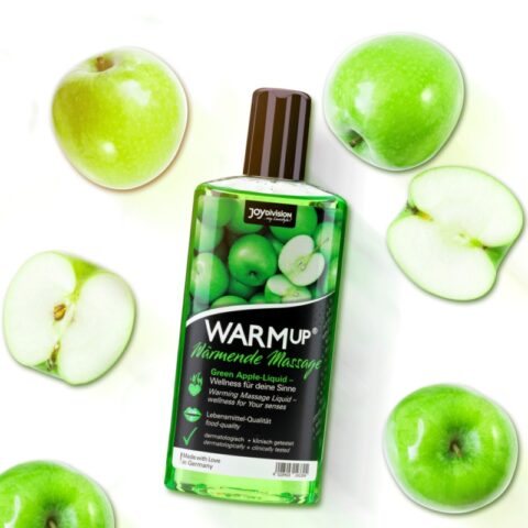 Їстівна масажна олія з розігріваючим ефектом WARMup Green Apple 150 мл