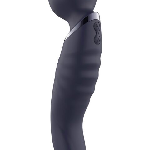 Вібратор мікрофон вигнутий подвійний стимуляції Dream Toys Glam Dual Wand Vibe, фіолетовий